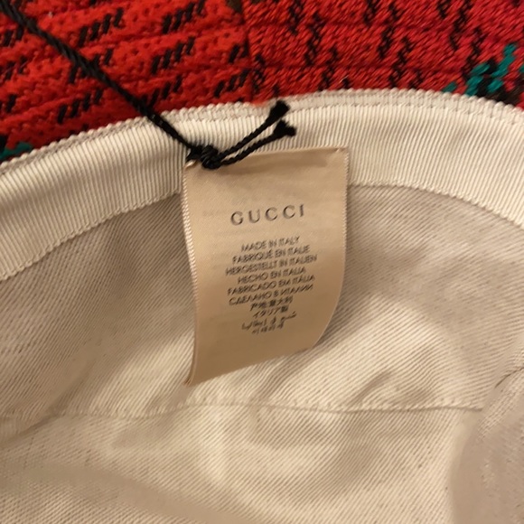 BNWT Authentic Gucci Hounds Tooth Wool Bucket Hat - Picture 5 of 14